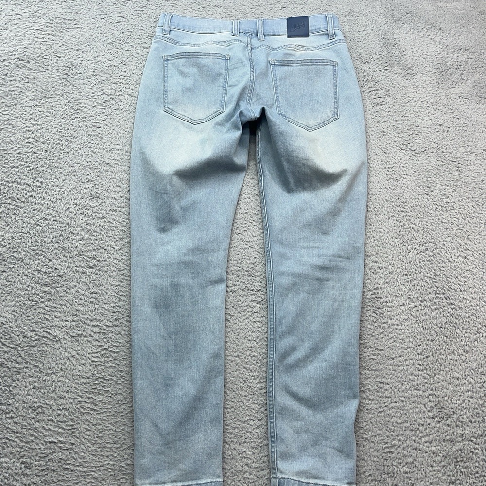 Mugsy Grands Jeans Mens 33x30 Tapered Blue Stretch Denim Light Wash - Picture 2 of 12